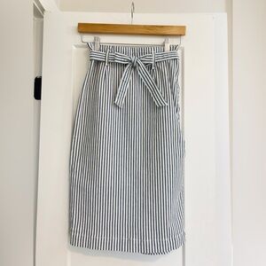 J. Crew Denim Pencil Skirt Ticking Stripe size 23